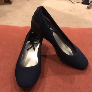 Anne Klein Sport Navy Wedge Flats